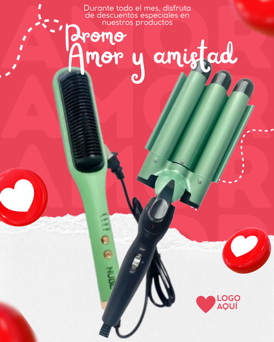 PLANCHA SIRENA+CEPILLO ALISADOR OBSEQUIO